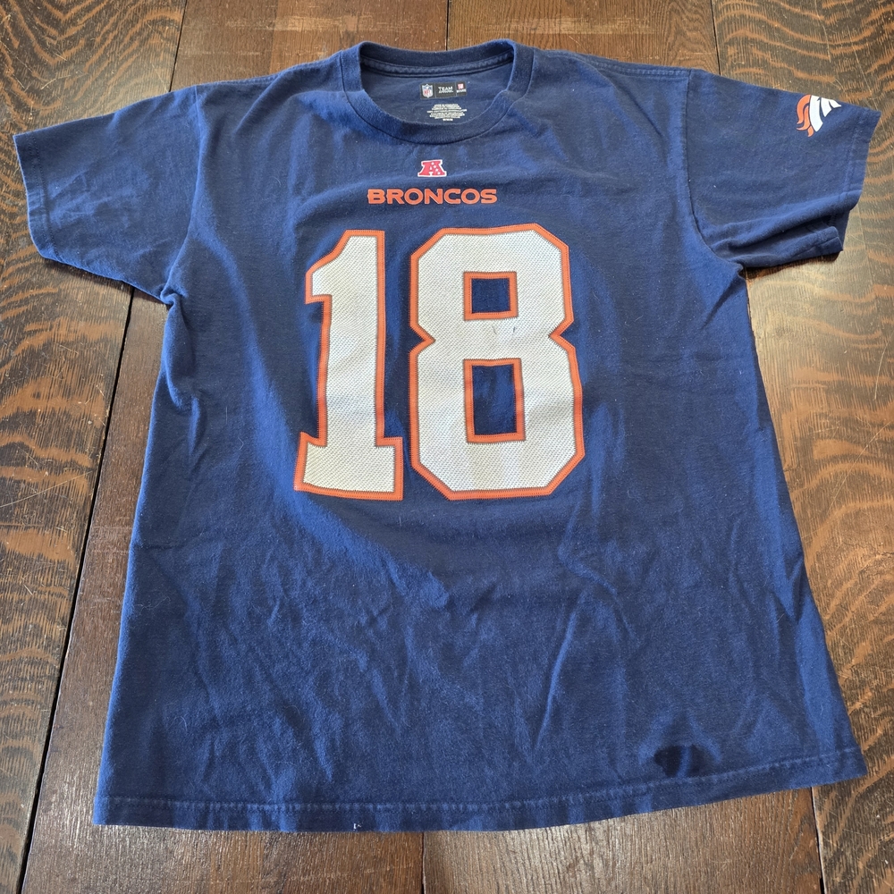 Manning #18 Denver Broncos T-Shirt Men's Med NFL Team Apparel
